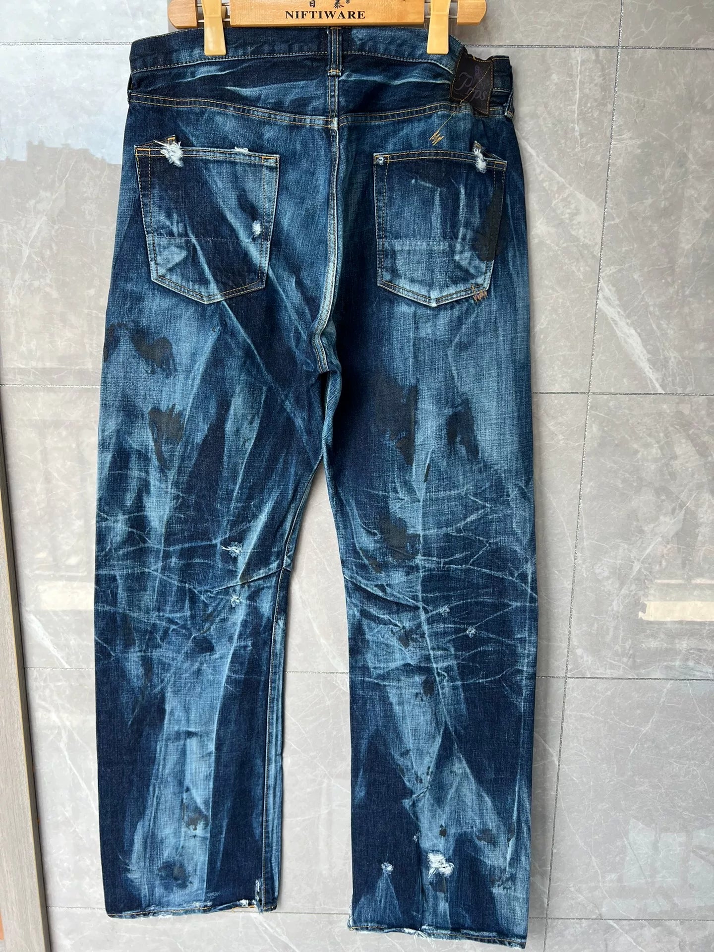 Prps 01 Fit Distressed Blue Jeans