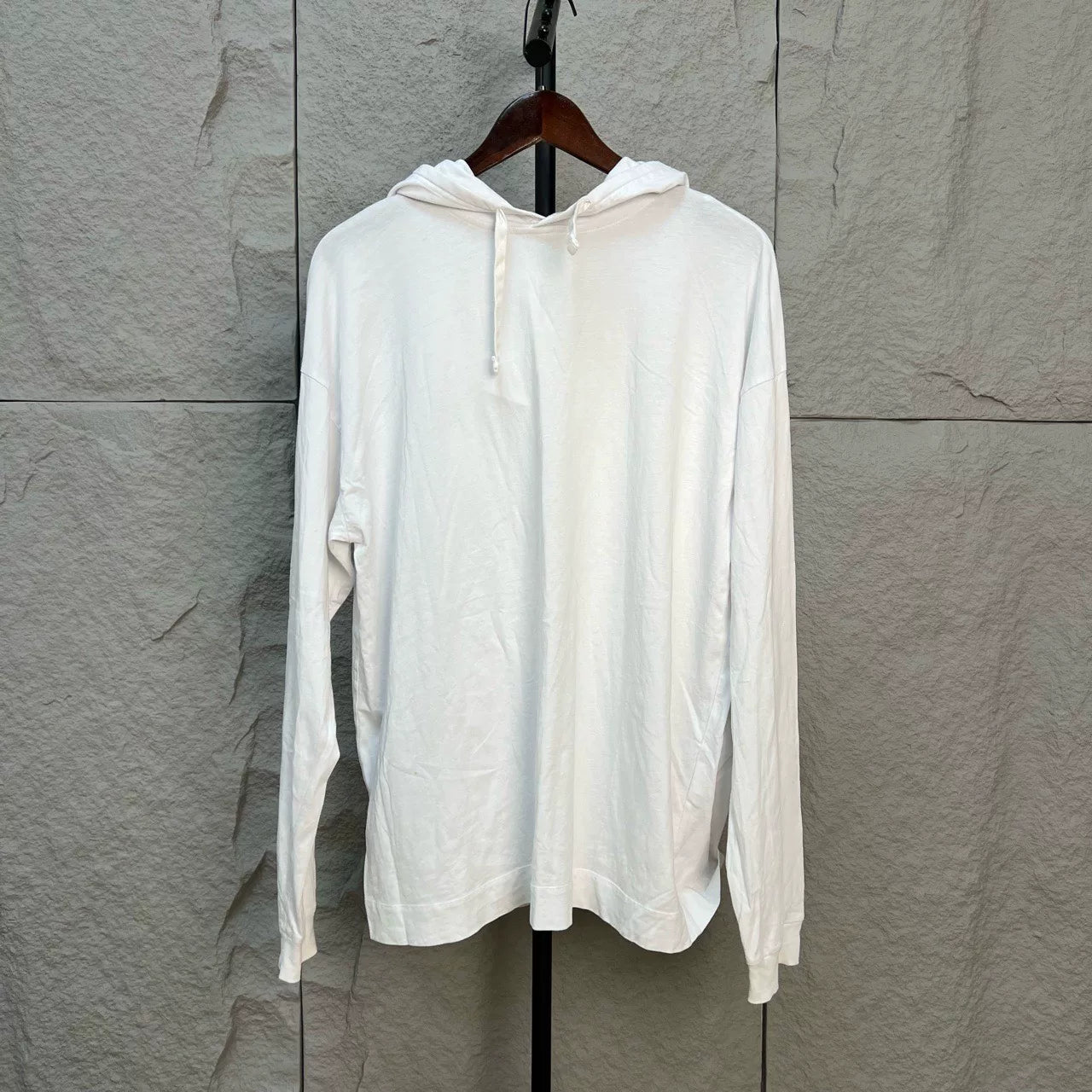 alyx white hooded sweatshirt with printed logo