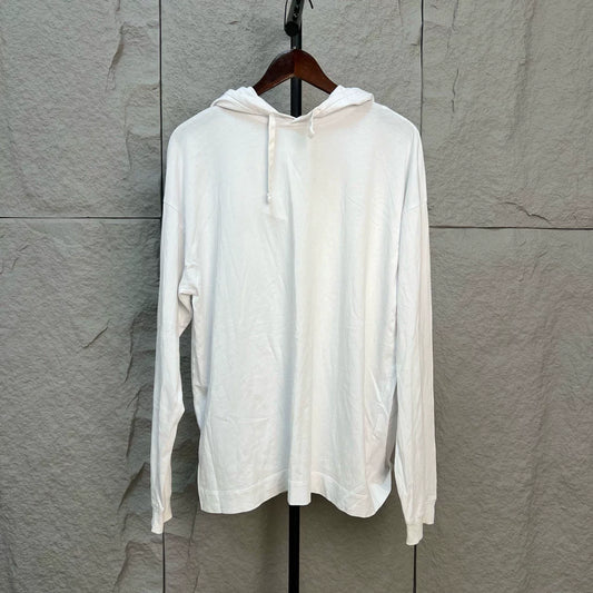 alyx white hooded sweatshirt with printed logo