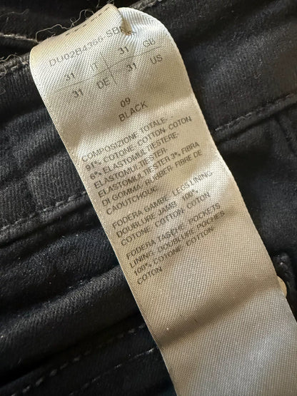 Rick Owens Drkshdw Black Distressed Jeans