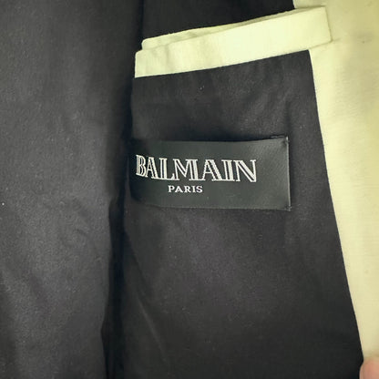 balmain zip vest in off-white color