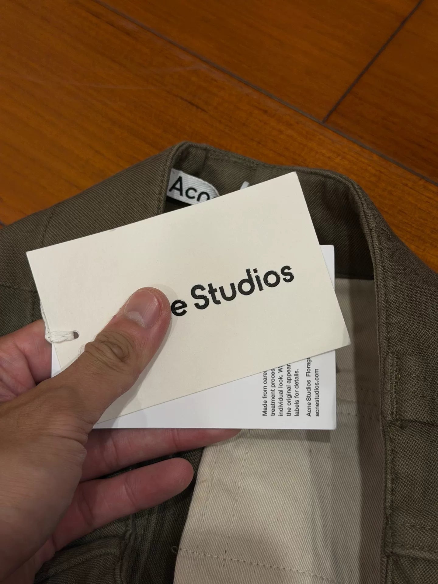 Acne Studios Green Utility Pants