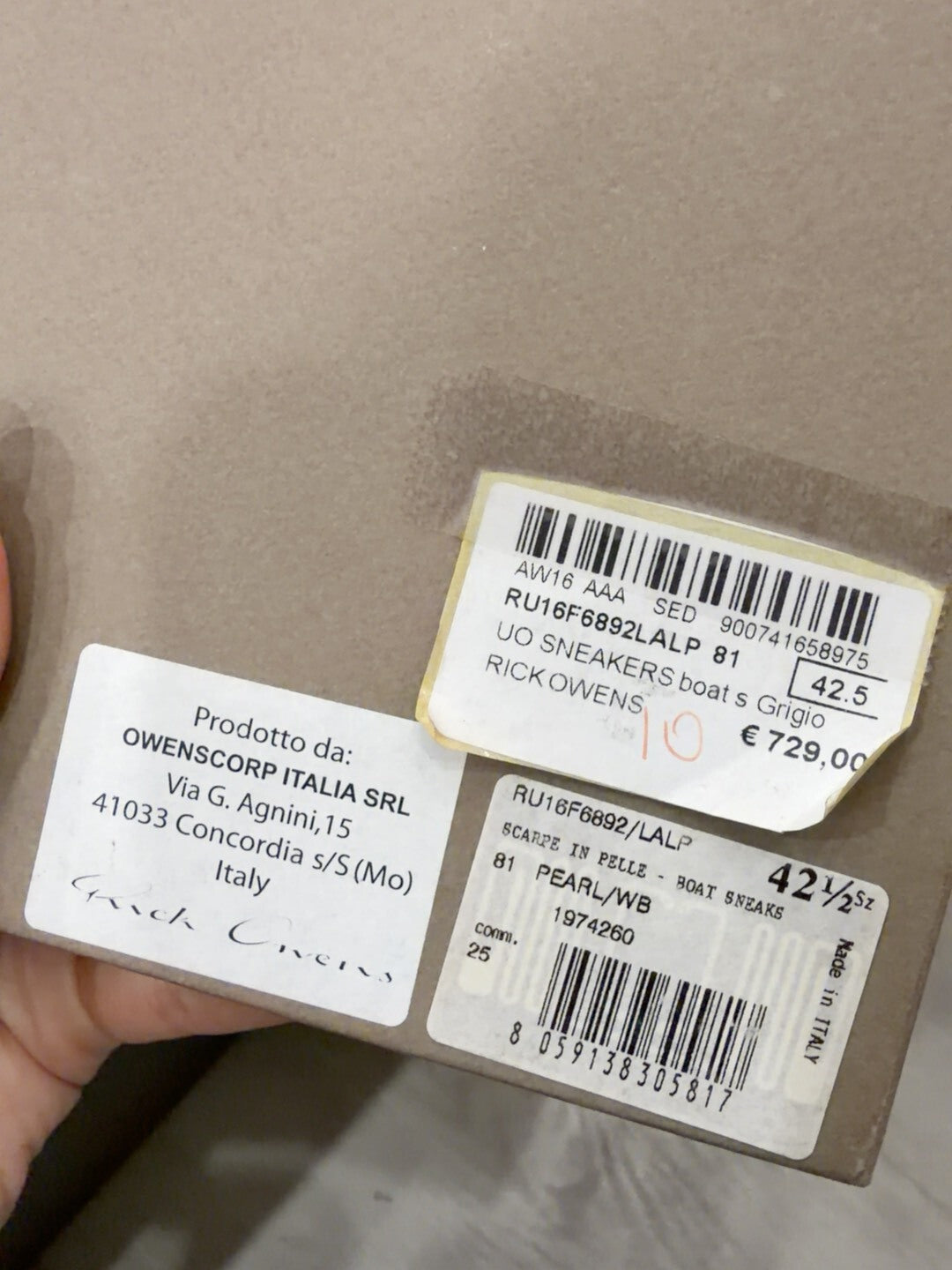 Rick Owens Leather Slip-On Sneakers