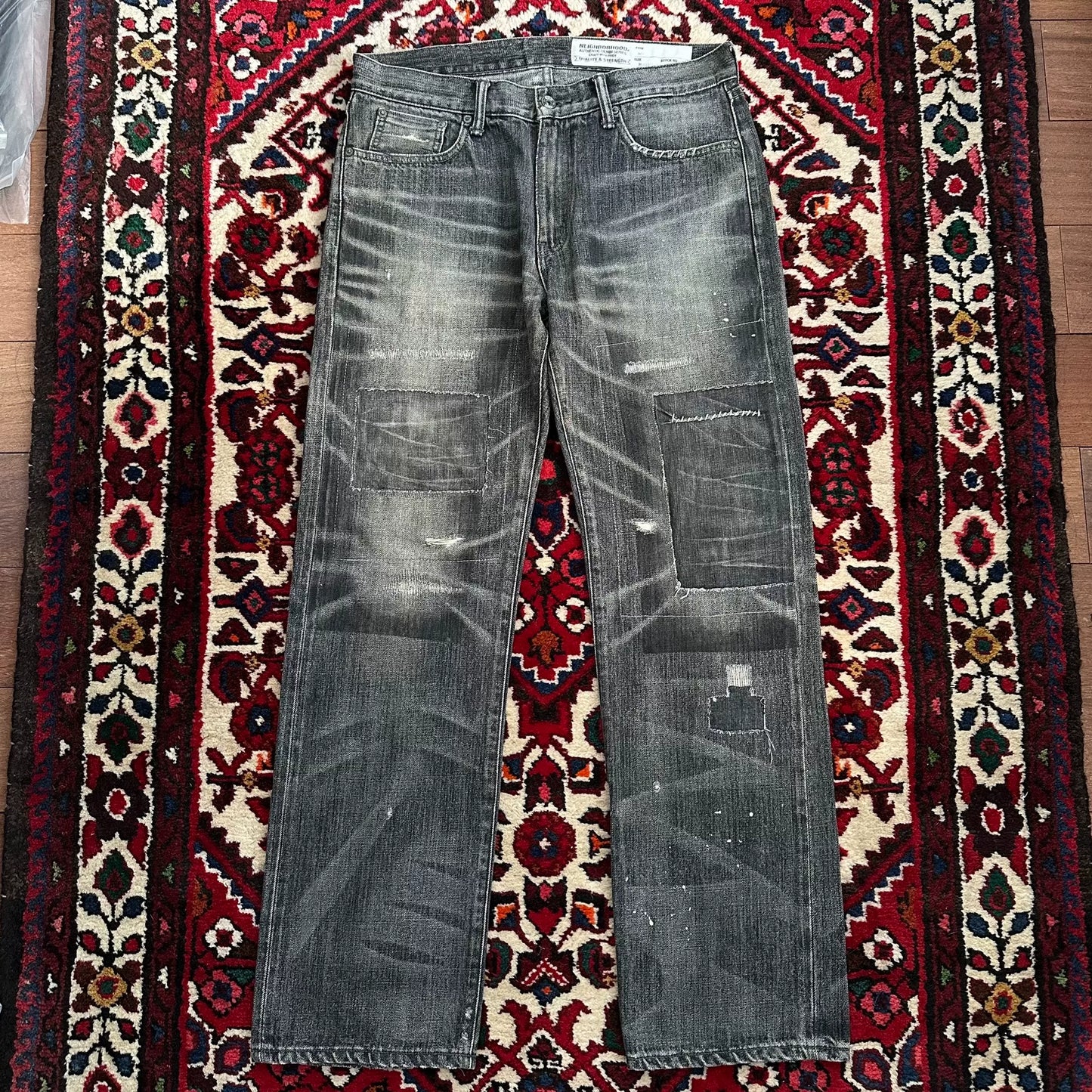 neighborhood rusted denim pants for men