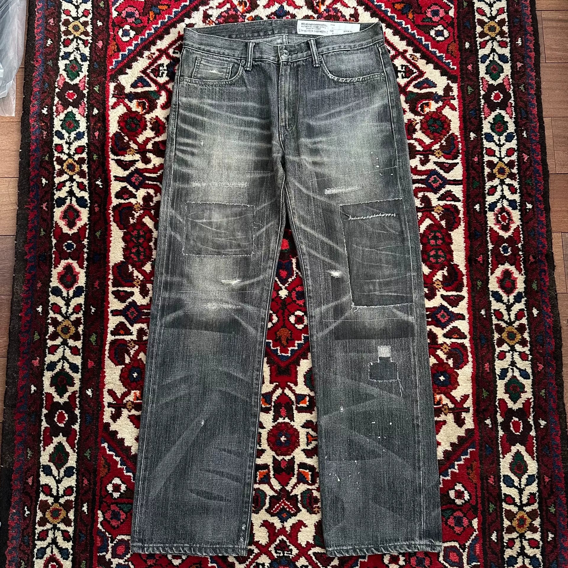 neighborhood rusted denim pants for men