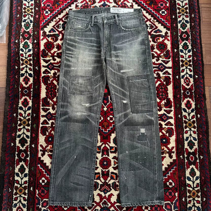 neighborhood rusted denim pants for men