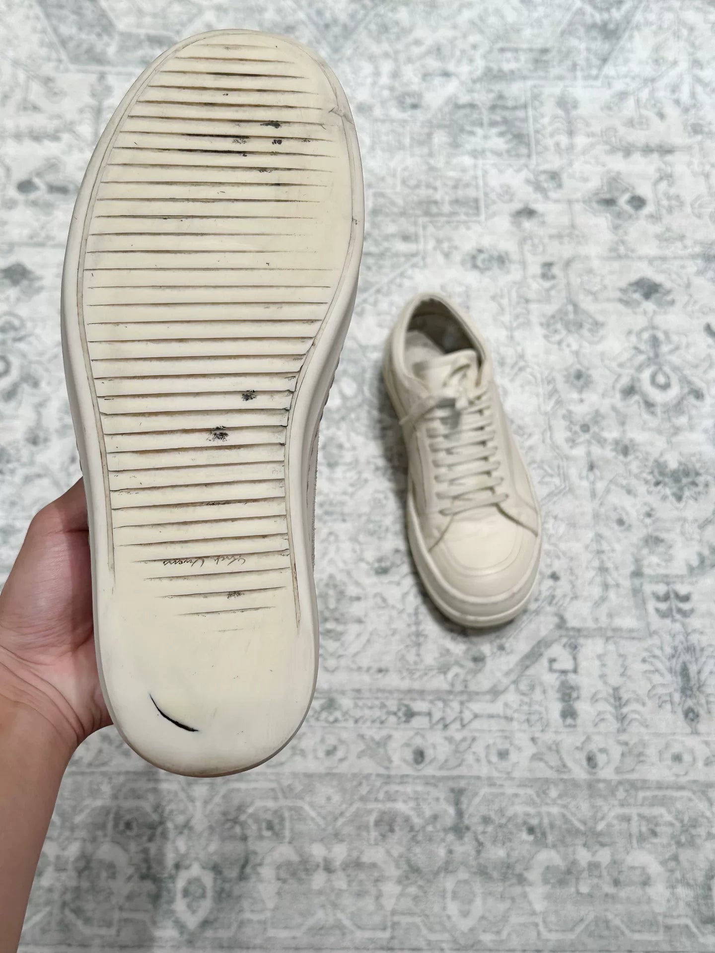 Rick Owens Low-Top White Shoes