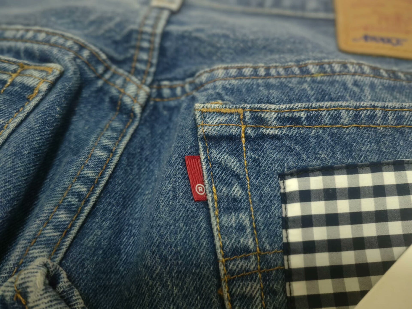 levi's awake ny patchwork denim jeans