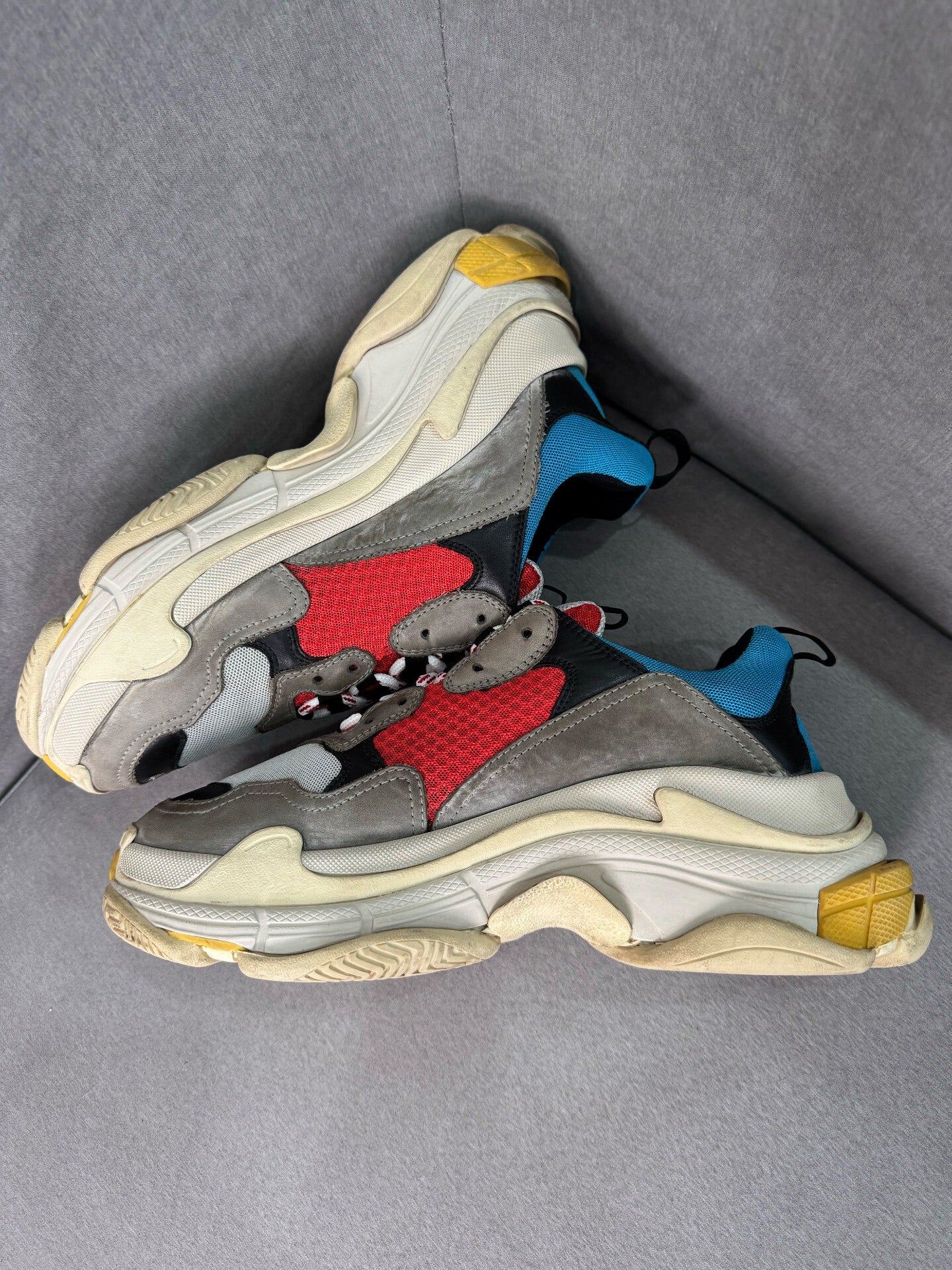 Balenciaga TripleS Red and Blue Sneakers Size 41