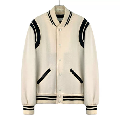 Saint Laurent 2022 Beige Baseball Jacket
