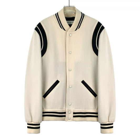 Saint Laurent 2022 Beige Baseball Jacket