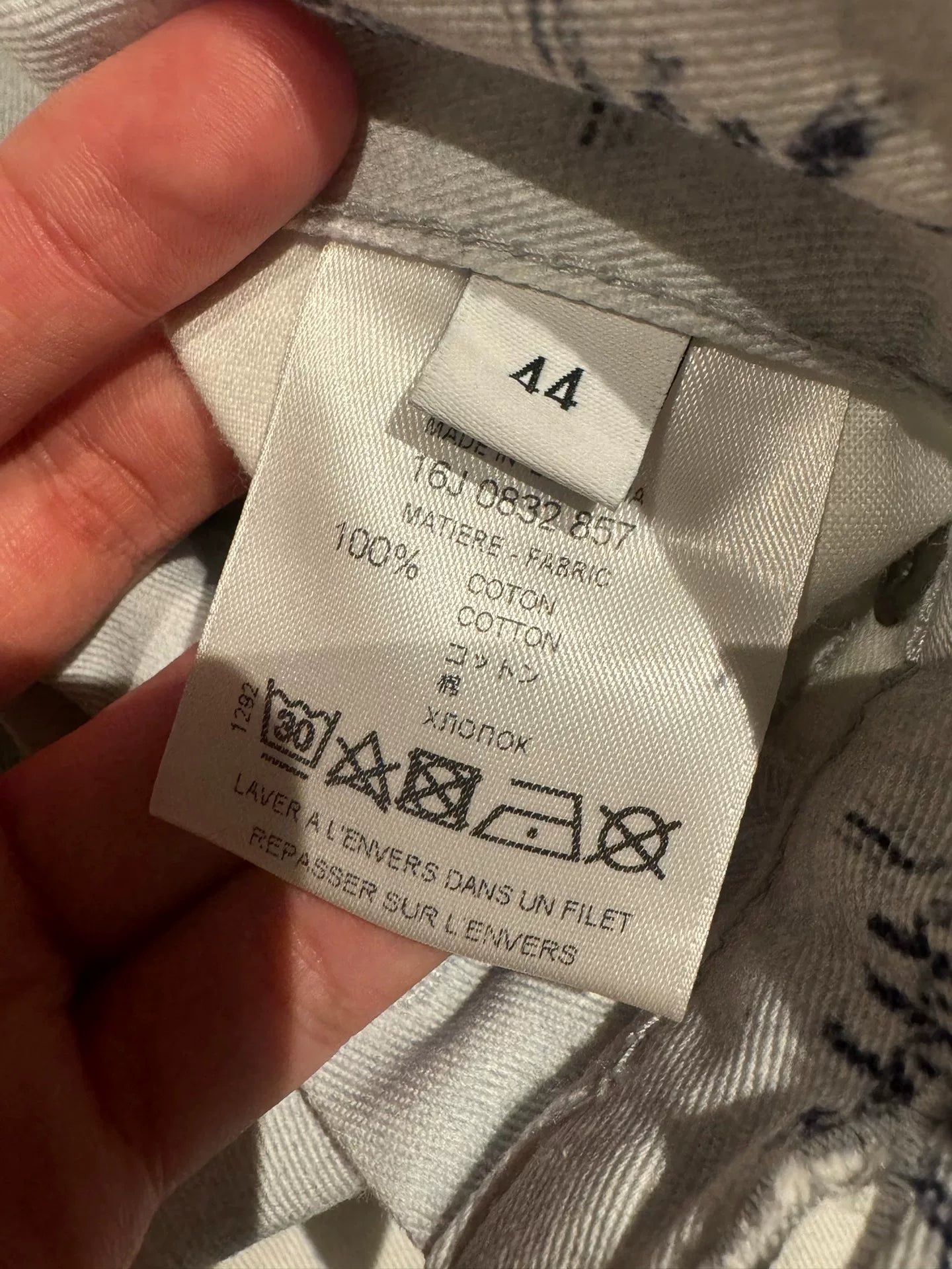 givenchy paris jesus print denim pants