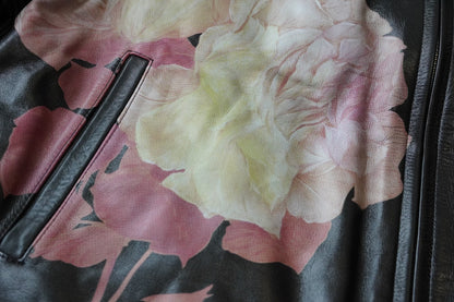 yohji yamamoto 1991 flower leather jacket