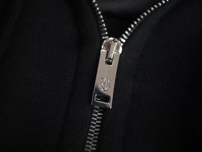 alexander mcqueen zip long hoodie black xs