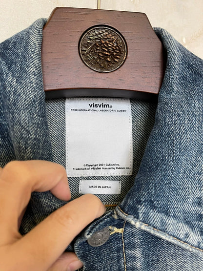 Visvim Snake Leather Patch Denim Jacket
