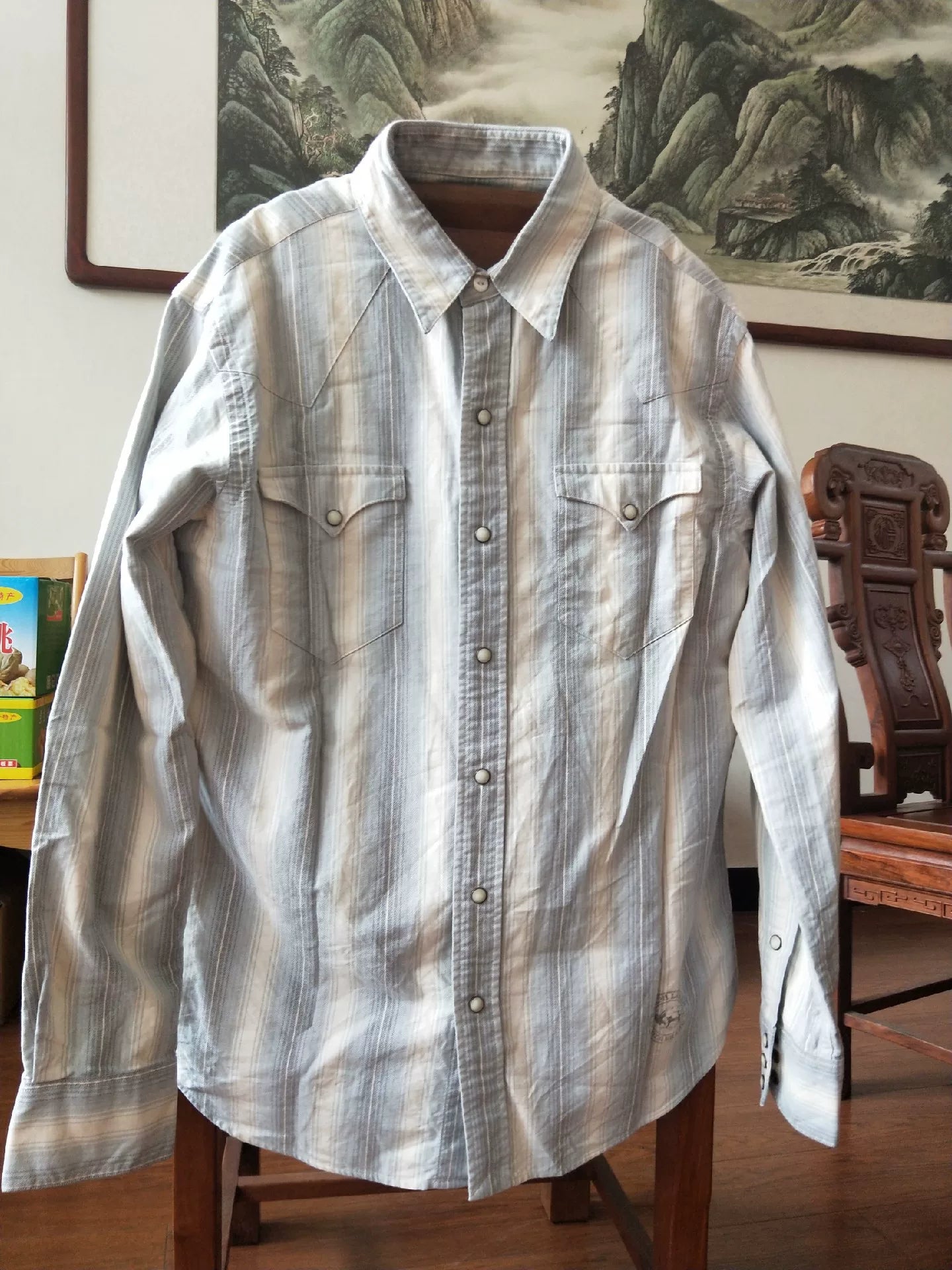 RRL Vintage Western Striped Shirt