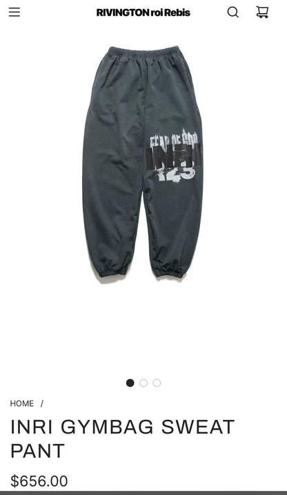 RRR123 x FEAR OF GOD Gymbag Sweatpants
