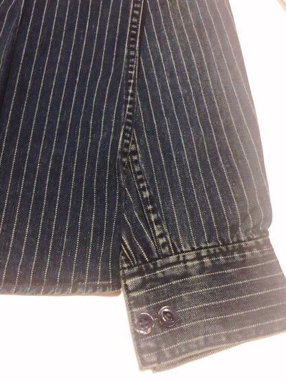 Visvim LHAMO SHIRT WABASH Indigo Striped