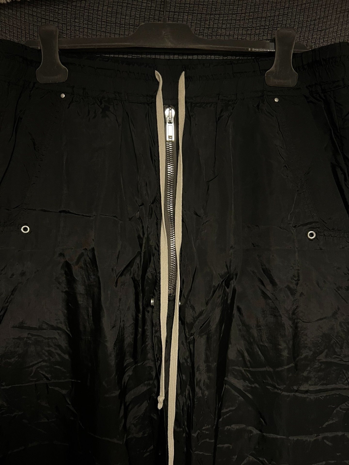 rick owens distressed wide-leg pants