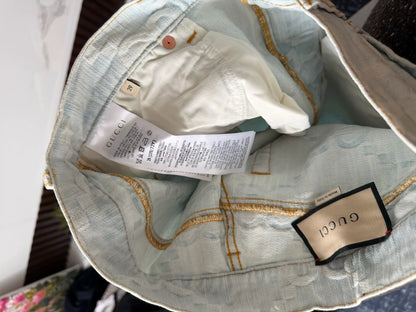 Gucci Blue Printed Denim Jeans