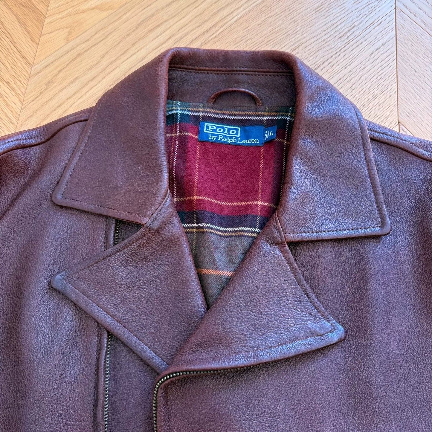 Vintage Red Suede Motorcycle Jacket