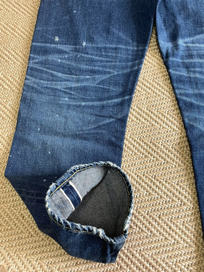 Vanquish Fragment Distressed Splatter Jeans