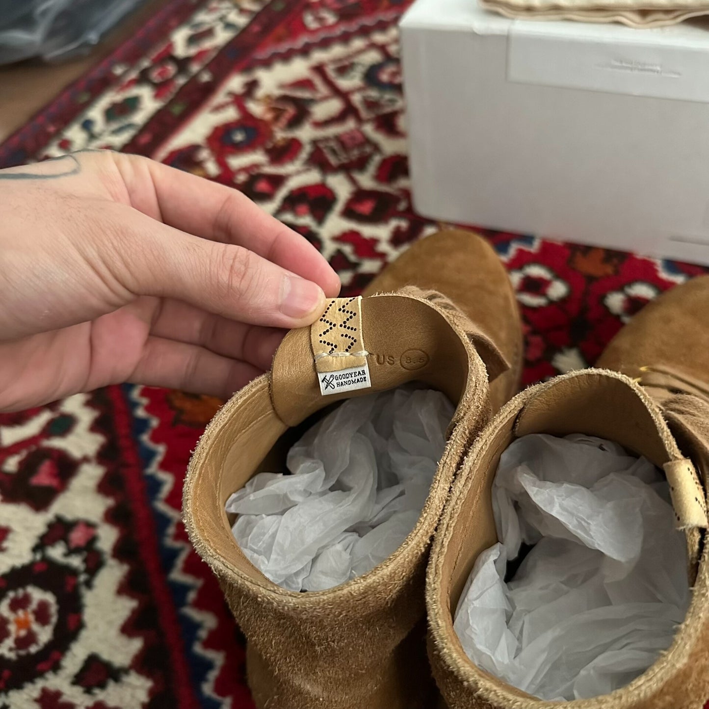 Visvim Brigadier Boots in Camel Color