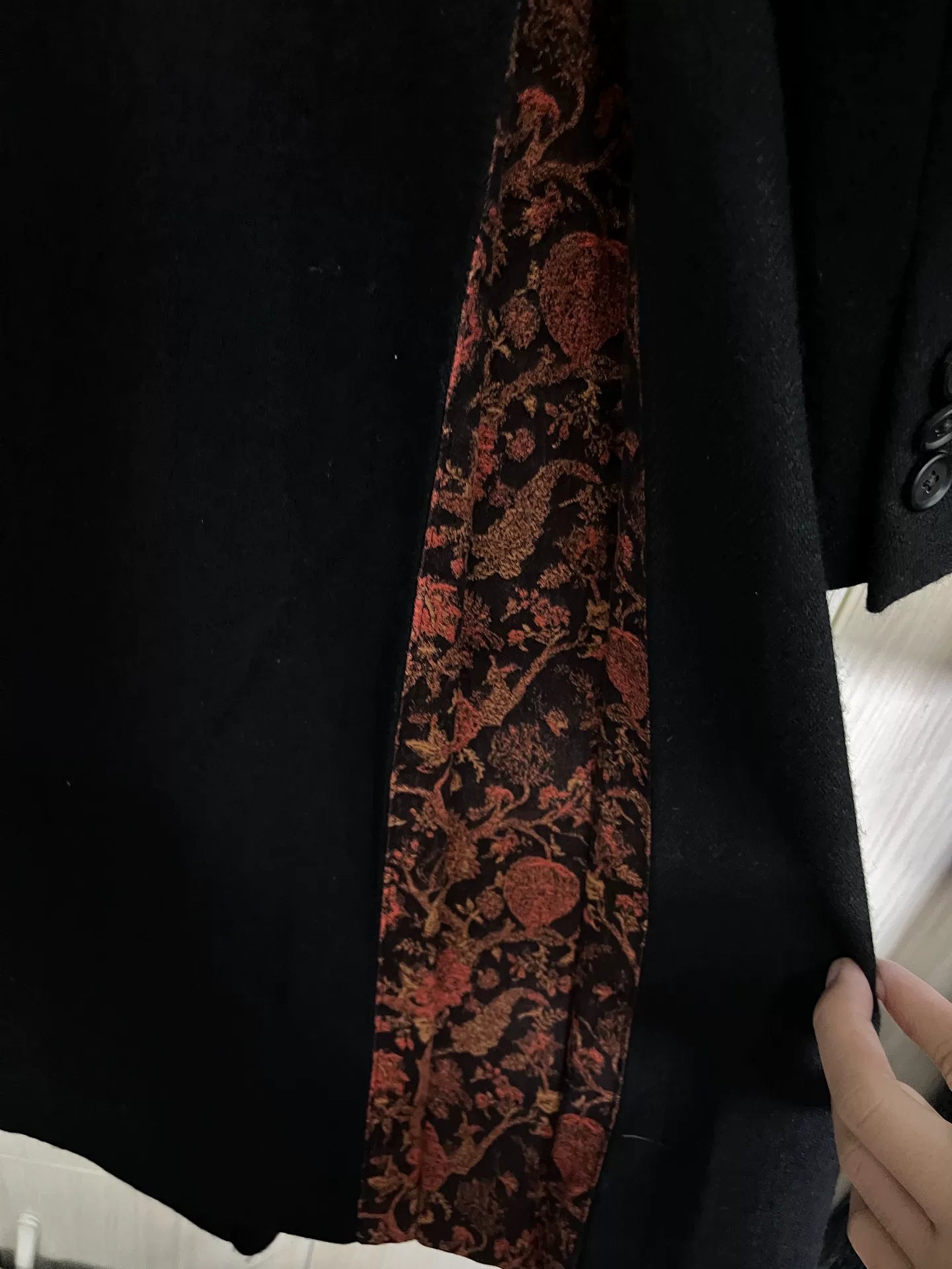 Yohji Yamamoto Pleated Thorn Rose Coat