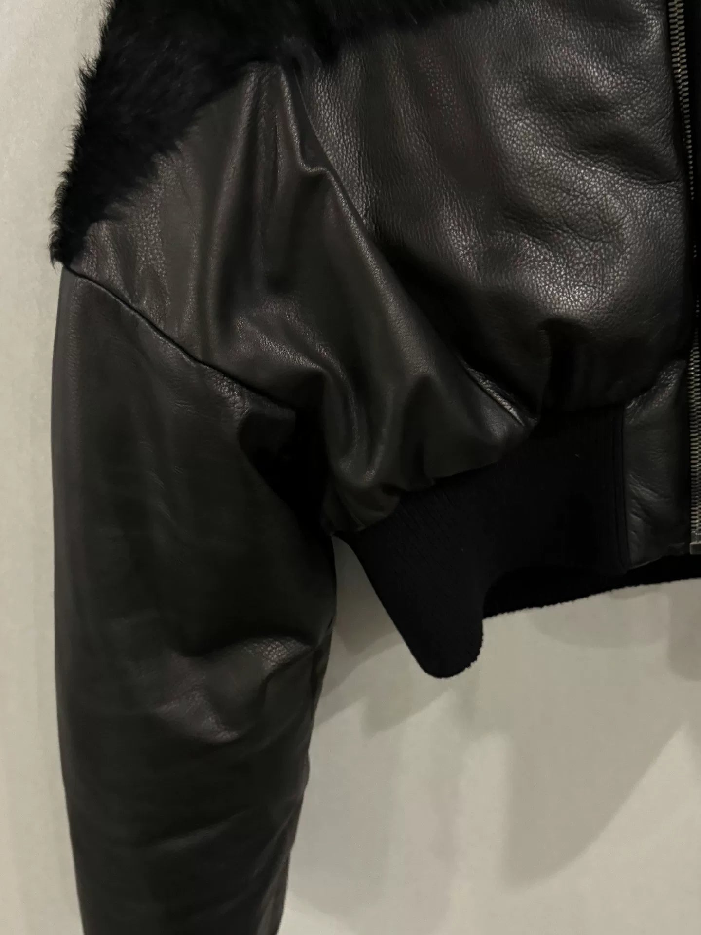 Rick Owens Horsehair Leather Down Jacket