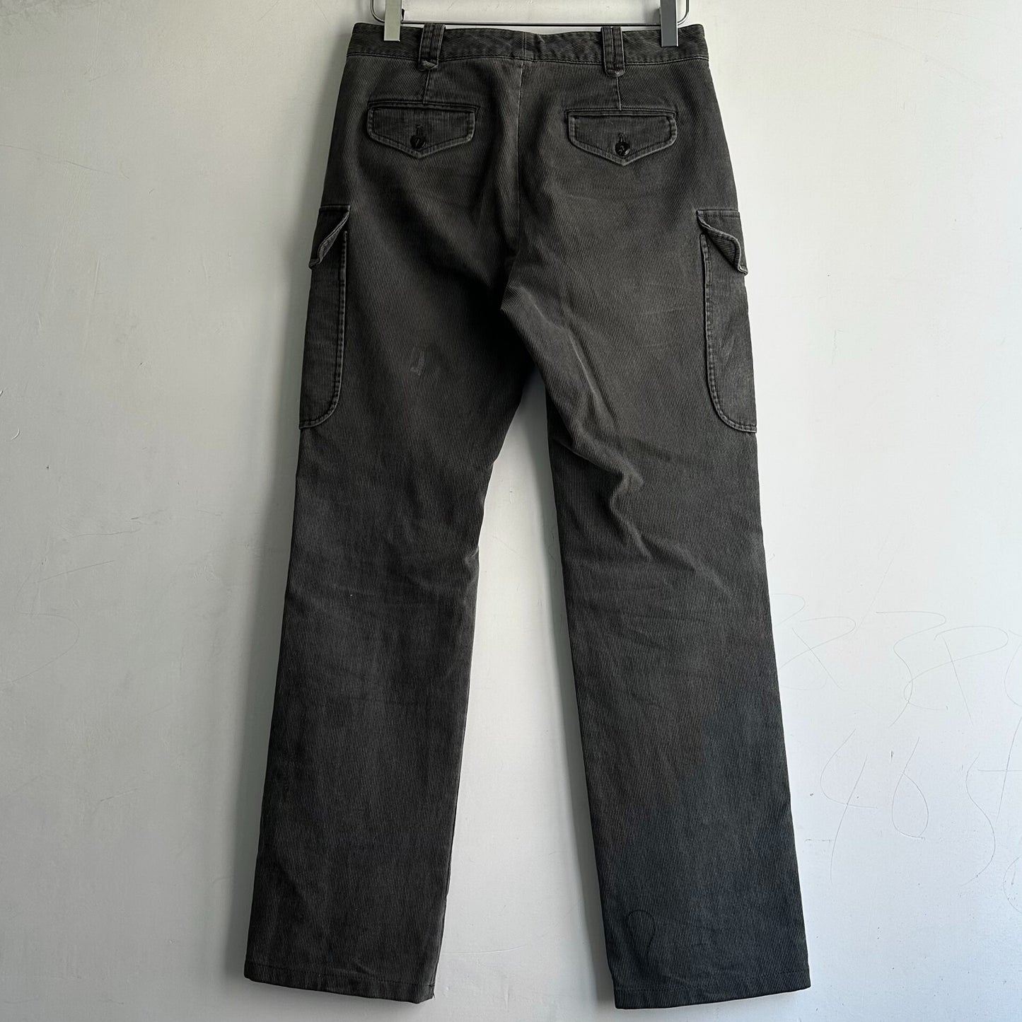 balenciaga washed cargo pocket trousers size 44
