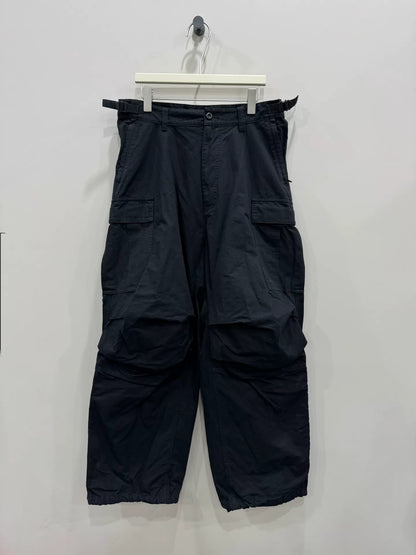 balenciaga pulled cargo stacked work pants