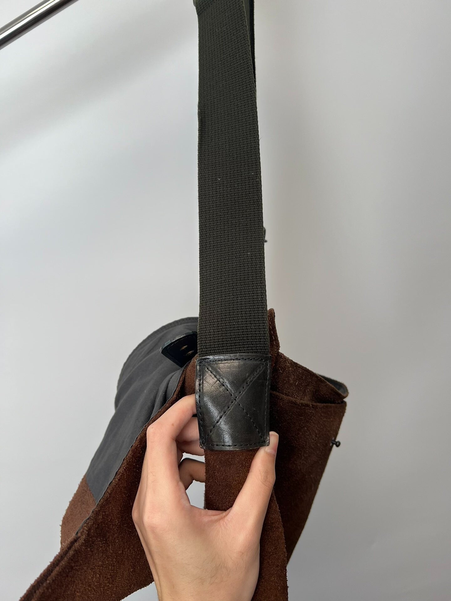 Yohji Yamamoto Suede Crossbody Bag