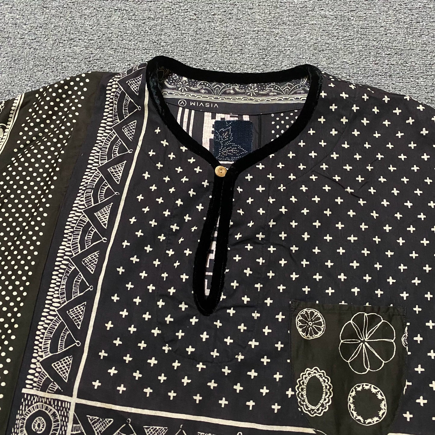 VISVIM 19SS ICT Black White Pattern Shirt