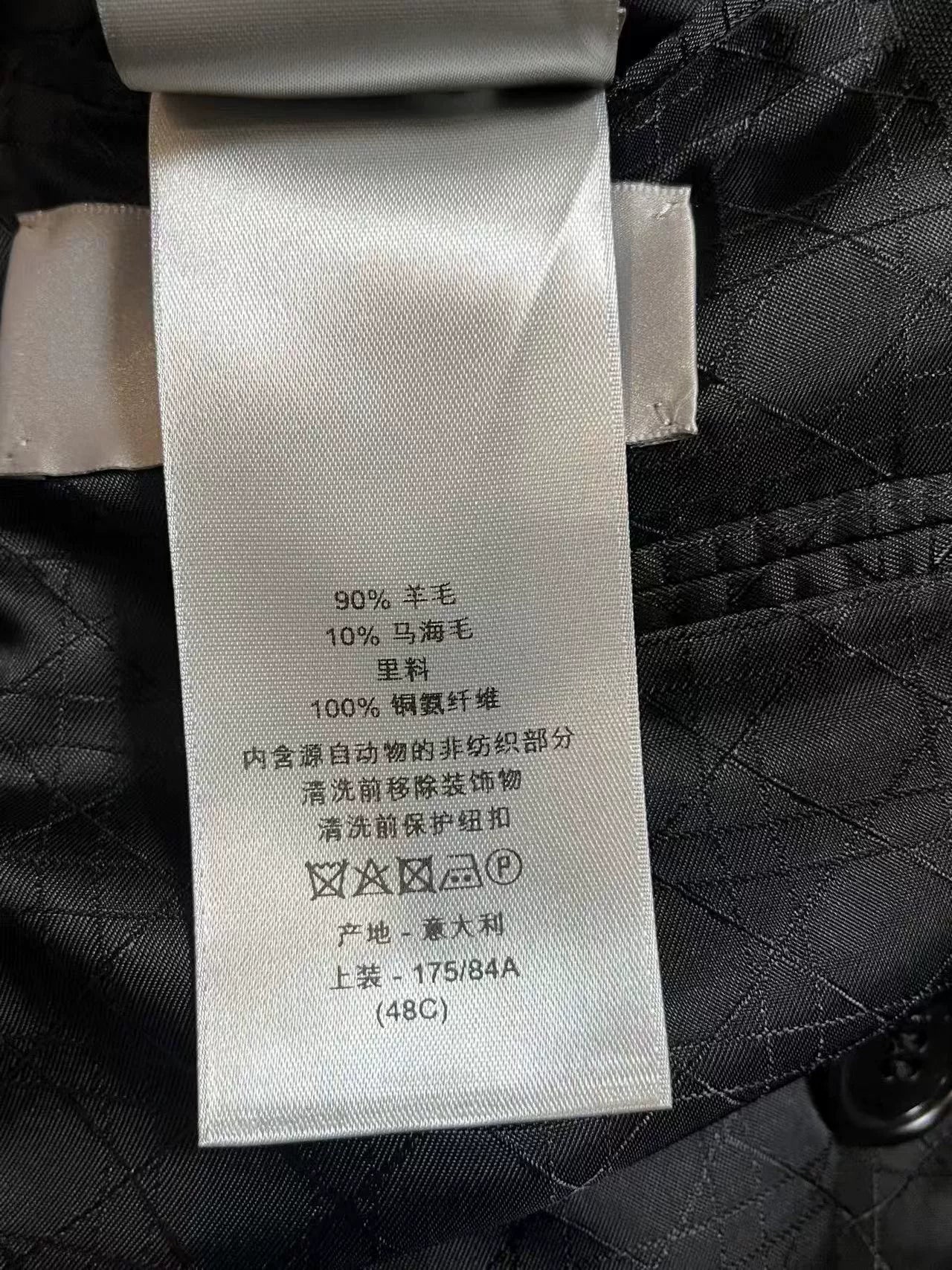 Dior Double-Breasted Black Suit Jacket