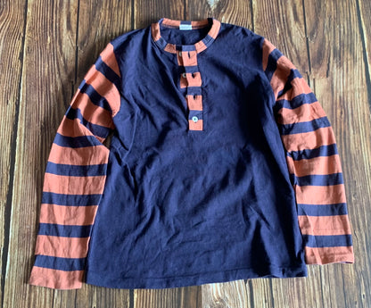 striped henley long sleeve sweatshirt for men