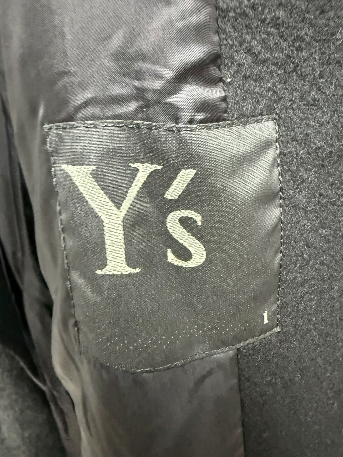 thick wool blend coat by yohji yamamoto