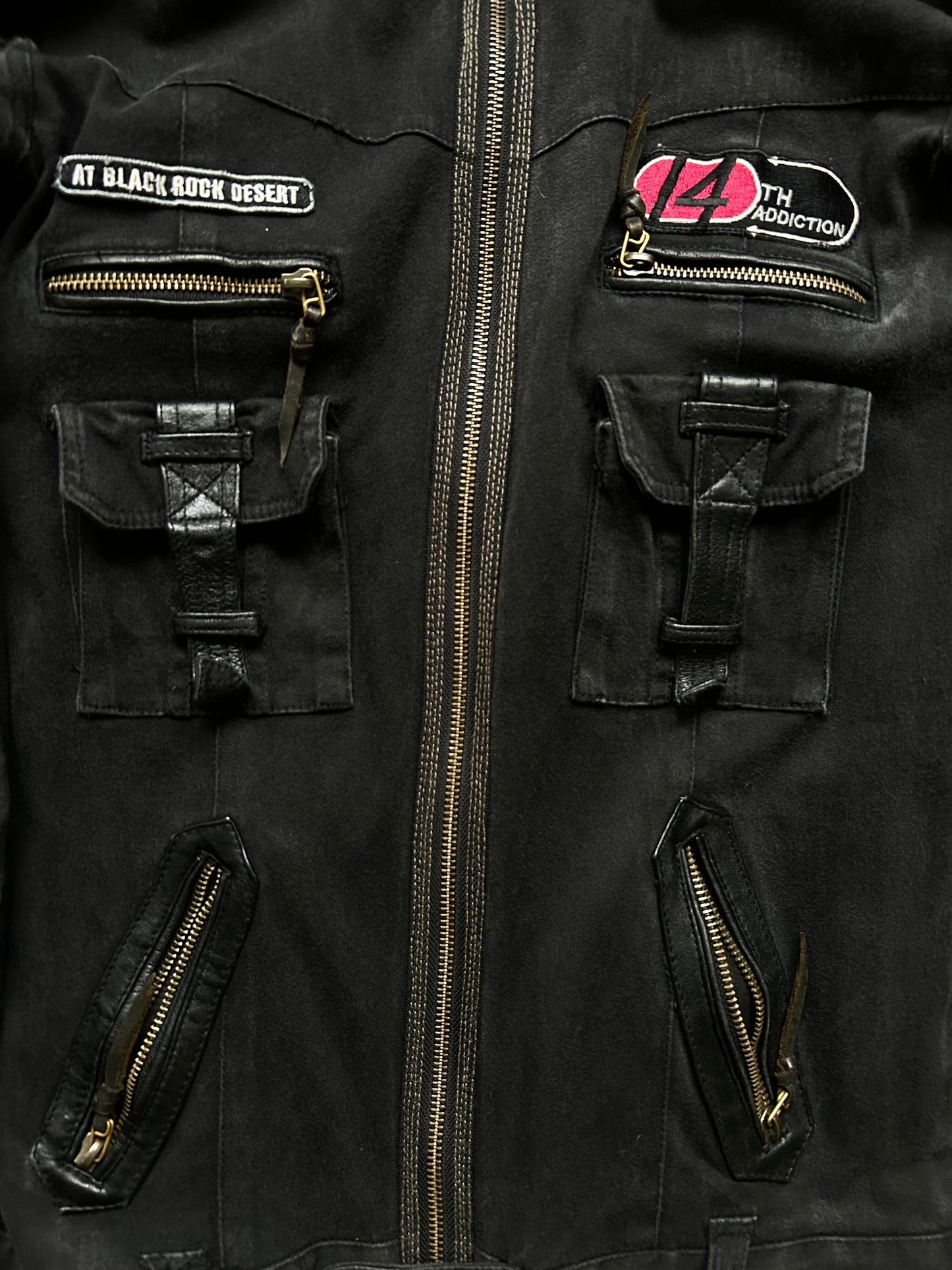 14th Addiction Racer Denim Jumpsuit