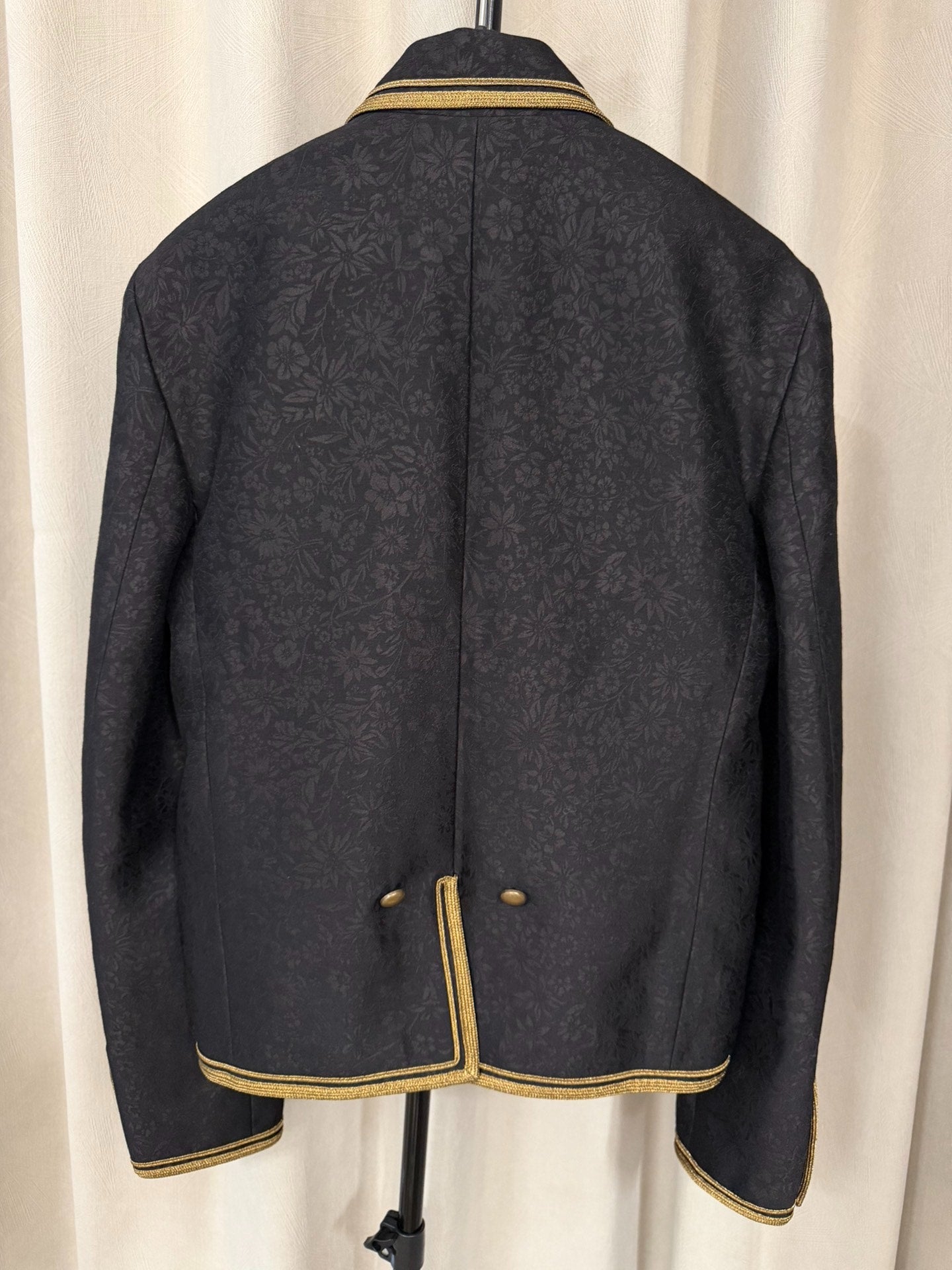 Saint Laurent 20ss Floral Gold Trim Jacket