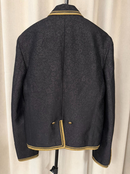 Saint Laurent 20ss Floral Gold Trim Jacket