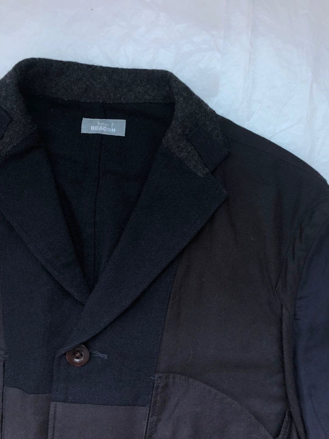 stylish navy wool jacket by kolor