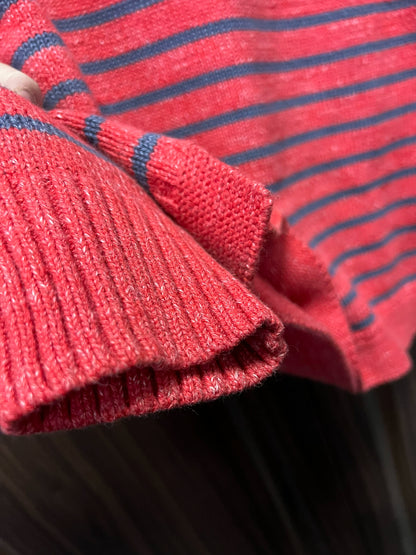 rrl striped pullover sweater in red
