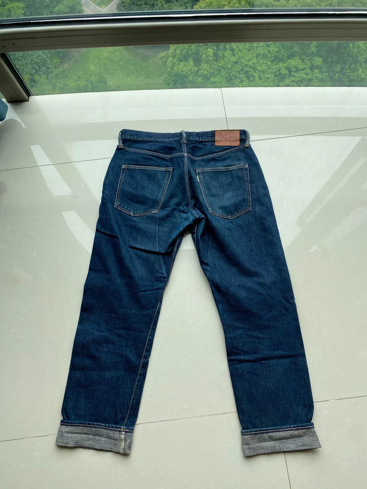 beautiful japanese red ear denim pants