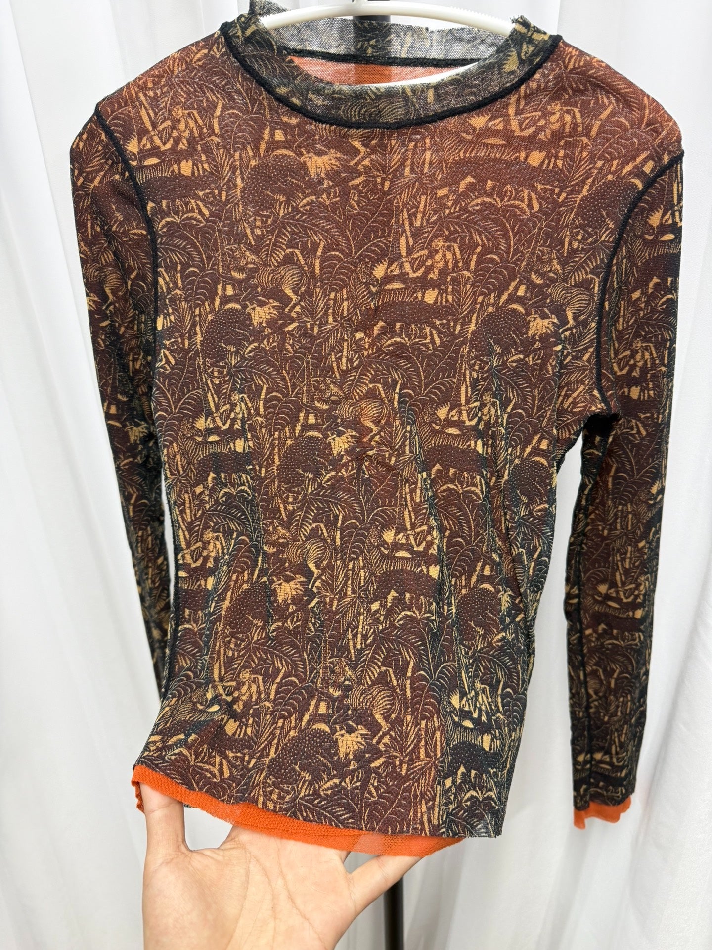 Jean Paul Gaultier Mesh Double Layer Top