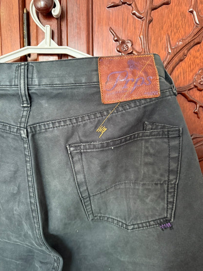 PRPS Men's Black Gray Straight Jeans