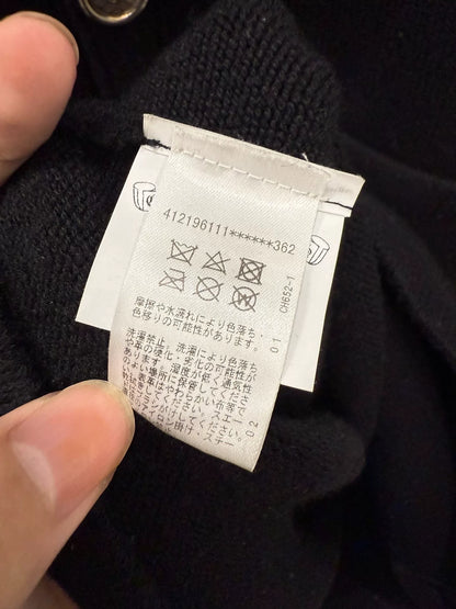 Chrome Hearts Cross Leather Patch Cashmere Cardigan