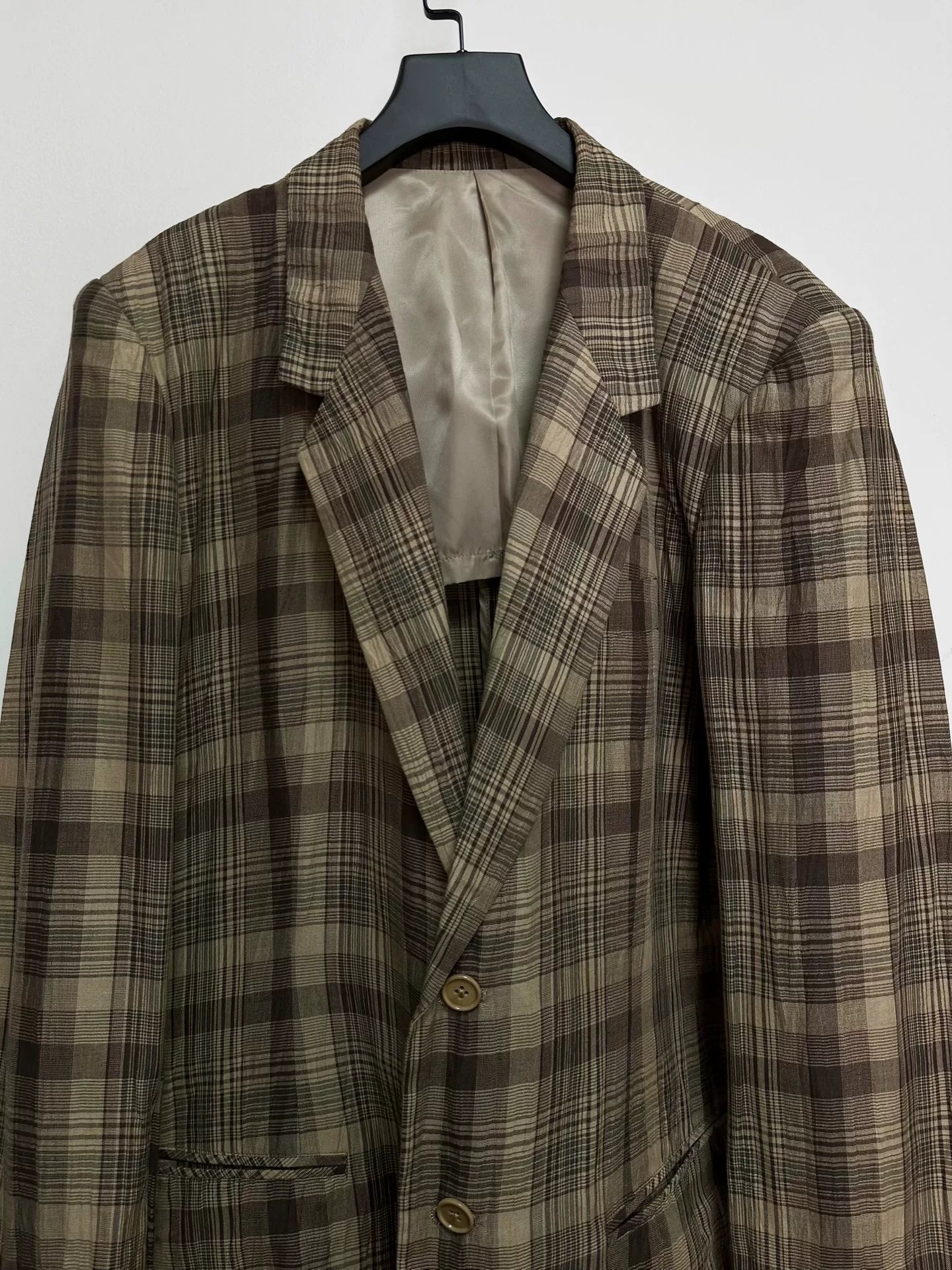 plaid linen jacket for men