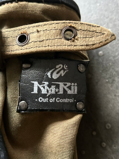 KMRII Studded Drawstring Denim Tote Bag