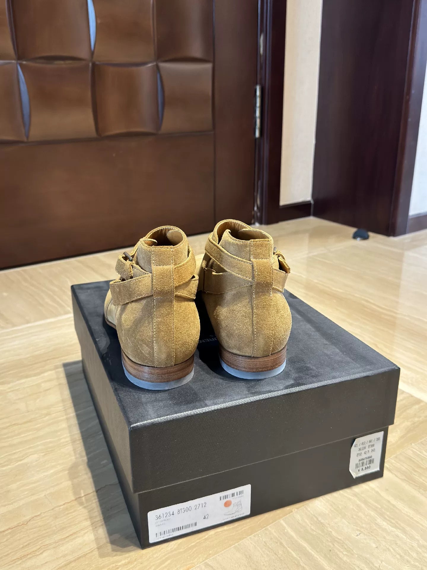Saint Laurent Wyatt Men's Brown Suede Chelsea Boots