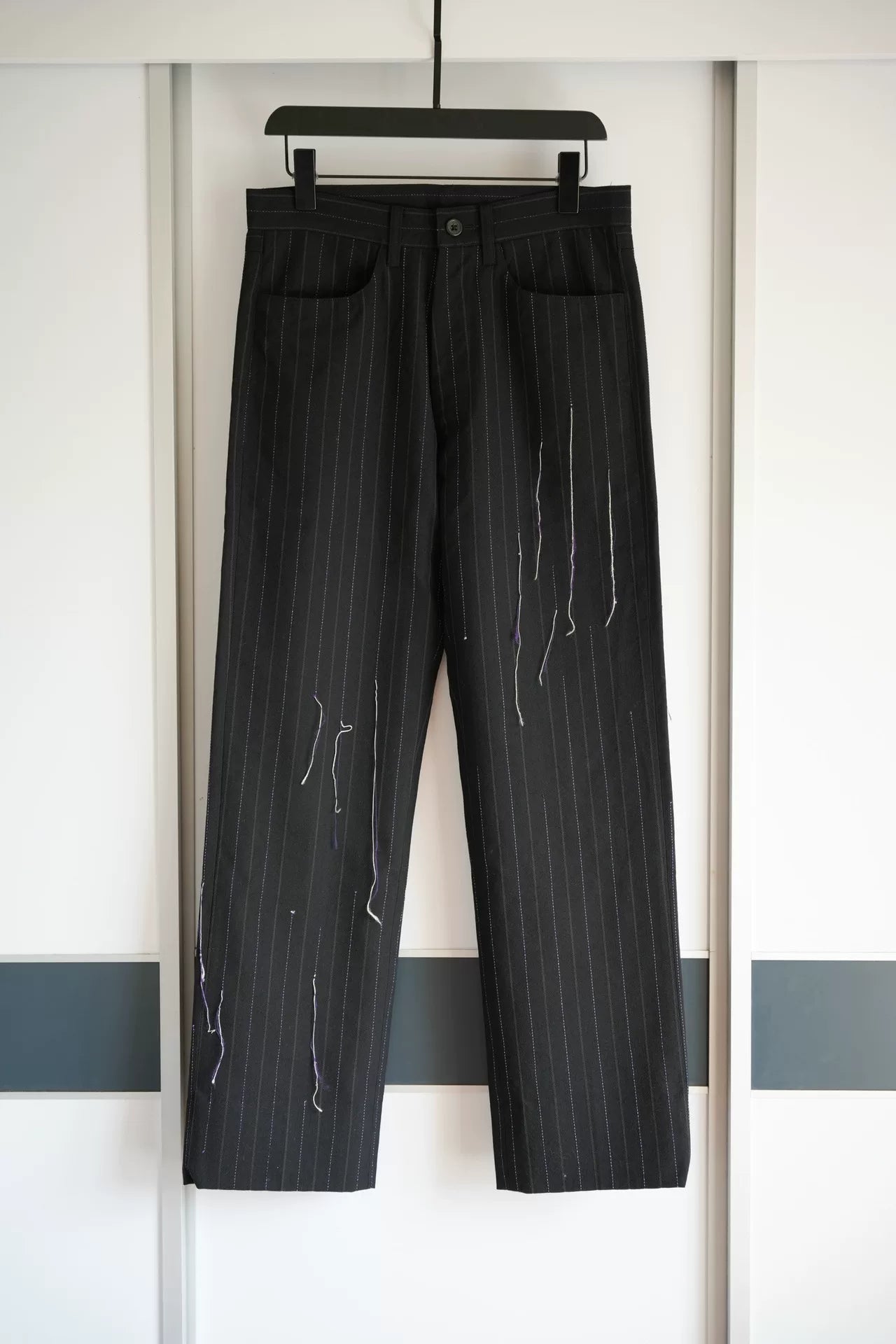 Yohji Yamamoto Striped Wool Trousers