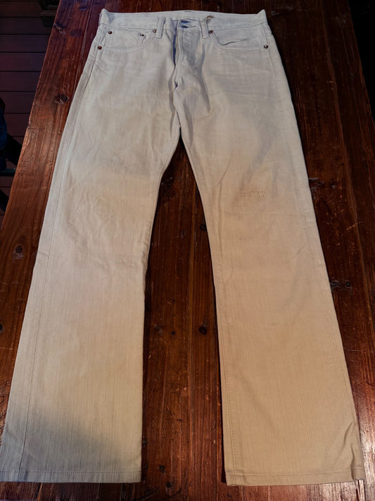 RRL Ralph Lauren Beige Denim Bootcut Pants